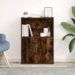 Berkfield Home Durable Bookcase Smoked Oak 60x24x85 cm Engineered Wood in Brown - Size: 60 x 24 x 85 cm - thumbnail 1