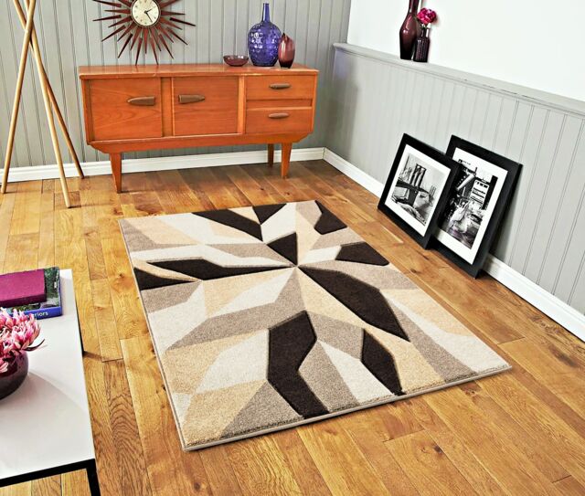 Smart Living Modern Hand Carved Soft Thick Area Rug - Contemporary in Brown - Size: 60 cm x 110 cm - image 1