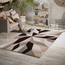 Smart Living Modern Hand Carved Soft Thick Area Rug - Contemporary in Brown - Size: 60 cm x 110 cm - thumbnail 3
