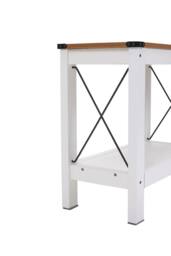 Living and Home Modern Minimalist Multifunctional Side Table with Lower Shelf in White - thumbnail 5