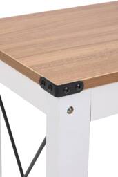 Living and Home Modern Minimalist Multifunctional Side Table with Lower Shelf in White - thumbnail 4