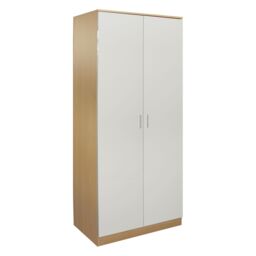Comfy Living Ltd Modern High Gloss 2 Door Wardrobe in Light Oak - thumbnail 5