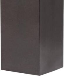 Primrose Metallic Grey Polystone Tall Cubic Outdoor Garden Planter 60cm in Dark Grey - thumbnail 4