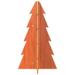Berkfield Home Wooden Christmas Tree for Decoration Wax Brown 69.5 cm Solid Wood Pine - thumbnail 3