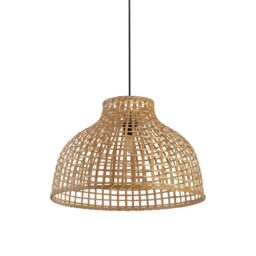 Lighting Collection Bamboo Woven Shade Large Lamp Shade in Natural - thumbnail 3