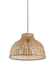 Lighting Collection Bamboo Woven Shade Large Lamp Shade in Natural