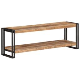 Berkfield Home TV Cabinet 120x30x40 cm Rough Mango Wood in Brown - Size: 120 x 30 x 40 cm - thumbnail 6