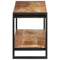 Berkfield Home TV Cabinet 120x30x40 cm Rough Mango Wood in Brown - Size: 120 x 30 x 40 cm - thumbnail 8