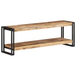 Berkfield Home TV Cabinet 120x30x40 cm Rough Mango Wood in Brown - Size: 120 x 30 x 40 cm - thumbnail 2