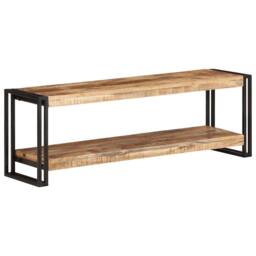 Berkfield Home TV Cabinet 120x30x40 cm Rough Mango Wood in Brown - Size: 120 x 30 x 40 cm - thumbnail 7