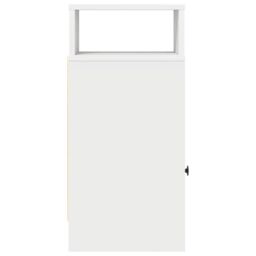 Berkfield Home Bedside Cabinet with Drawer White 25x31x66 cm - Size: 25 x 31 x 66 cm - thumbnail 6