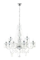 BHS Lighting Charlotte Chandelier in Metallic Silver - thumbnail 2