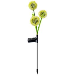 Leaper Pack of 2 Solar Dandelion Outdoor Garden Patio Lights in White - thumbnail 1