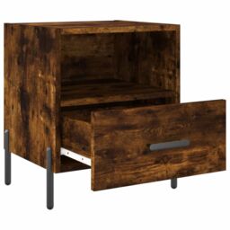 Berkfield Home Bedside Cabinets 2 pcs Smoked Oak 40x35x47.5 cm Engineered Wood in Brown - thumbnail 5