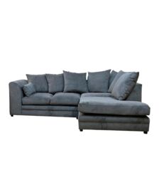 Furniture 786 Casper Fabric 4 Seater Right Hand Facing Corner Sofa in Grey - thumbnail 2