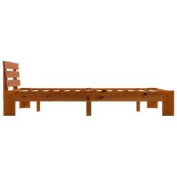 Berkfield Home Modern Bed Frame Honey Brown Solid Pine Wood 120x200 cm - Size: Small Double - thumbnail 4
