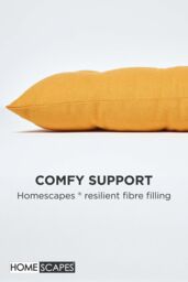 Homescapes Garden Bench Cushion Luxury 2 Seater Cotton Indoor Outdoor Pad, 108 x 42cm in Mustard - Size: 108 x 42 cm - thumbnail 4