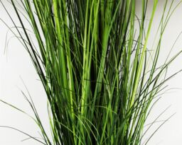 Leaf Artificial 130cm Extra Large Grass Plant with Gold Metal Planter in Green - thumbnail 2