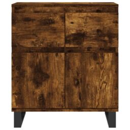 Berkfield Home Sideboard Smoked Oak 60x35x70 cm Engineered Wood in Brown - Size: 60 x 35 x 70 cm - thumbnail 5