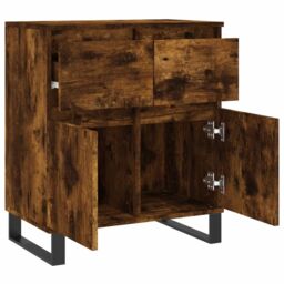 Berkfield Home Sideboard Smoked Oak 60x35x70 cm Engineered Wood in Brown - Size: 60 x 35 x 70 cm - thumbnail 6