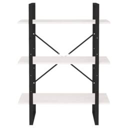 Berkfield Home Modern 3-Tier Book Cabinet White 80x30x105 cm Solid Pine Wood - Size: 80 x 30 x 105 cm - thumbnail 5