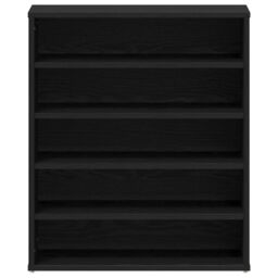 Berkfield Home Shoe Cabinet in Black Oak - 60x35x70 cm, Made of Engineered Wood - Size: 60 x 35 x 70 cm - thumbnail 6
