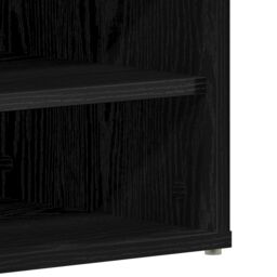 Berkfield Home Shoe Cabinet in Black Oak - 60x35x70 cm, Made of Engineered Wood - Size: 60 x 35 x 70 cm - thumbnail 8