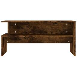 Berkfield Home Decorative Coffee Table Smoked Oak 90x55x42.5 cm Engineered Wood in Brown - thumbnail 4