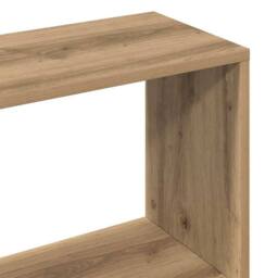 Berkfield Home Elegant Book Cabinet Artisan Oak 80x24x192 cm Engineered Wood in Brown - Size: 80 x 24 x 192 cm - thumbnail 7