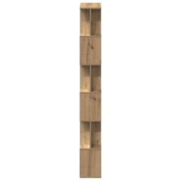 Berkfield Home Elegant Book Cabinet Artisan Oak 80x24x192 cm Engineered Wood in Brown - Size: 80 x 24 x 192 cm - thumbnail 5