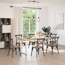 Berkfield Home Coffee Table Legs U-Shaped 2 pcs White 60x(72-73) cm Steel - thumbnail 2