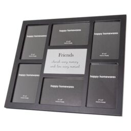 Happy Homewares Modern Black Multi Collage Picture Friends with Family Wording & Cute Phrase - thumbnail 2