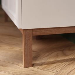 Furniture To Go Wensley 2 Drawer Bedside Chest in Light Grey & Oak - thumbnail 8