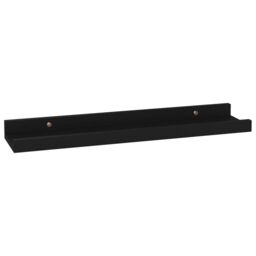 Berkfield Home Wall Shelves 4 pcs Black 40x9x3 cm - Size: 40 x 9 x 3 cm - thumbnail 5