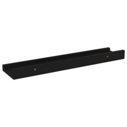 Berkfield Home Wall Shelves 4 pcs Black 40x9x3 cm - Size: 40 x 9 x 3 cm - thumbnail 4
