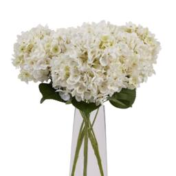 Lemon Pavilion Furniture and Decor Artificial Hydrangea Bunch - Plastic - L23 x W23 x H47 cm - White - thumbnail 5