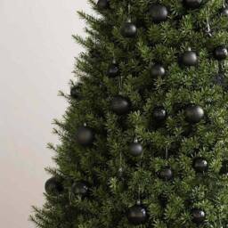Berkfield Home Fantastic 111 Piece Christmas Bauble Set Black Polystyrene - thumbnail 1