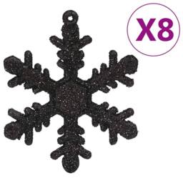Berkfield Home Fantastic 111 Piece Christmas Bauble Set Black Polystyrene - thumbnail 9