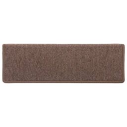 Berkfield Home Carpet Stair Treads 15 pcs 65x21x4 cm Brown - Size: Medium - thumbnail 6
