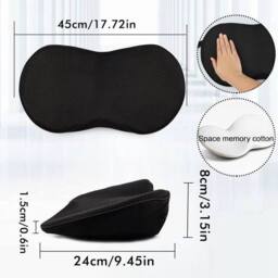 KORVIXA Car Seat Cushion Memory Foam Car Seat Pad in Black - Size: 100 cm x 190 cm - thumbnail 2