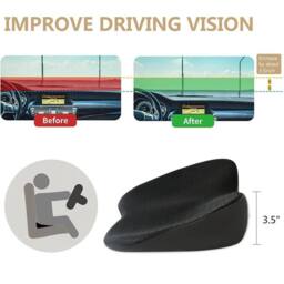 KORVIXA Car Seat Cushion Memory Foam Car Seat Pad in Black - Size: 100 cm x 190 cm - thumbnail 4