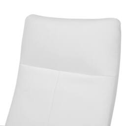Wyld and Coco Reclining Armchair white faux leather with pull-out ottoman - thumbnail 9