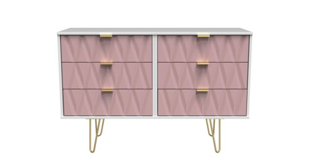 Ready Assembled 2 U Dallas 6 Drawer Chest (Ready Assembled) in Dusty Pink - image 1