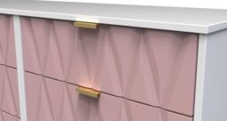 Ready Assembled 2 U Dallas 6 Drawer Chest (Ready Assembled) in Dusty Pink - thumbnail 4