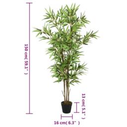 Berkfield Home Realistic Artificial Bamboo Tree 828 Leaves 150 cm Green - thumbnail 4