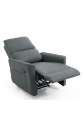 More4Homes Madrid 1+2 Seater Manual Air Leather Recliner Sofa Set in Grey - thumbnail 6