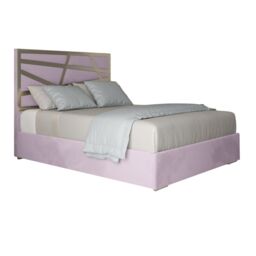 Casani Arabella Upholstered Soft Velvet Metal Bed Frame in Pink - Size: Small Double - thumbnail 6