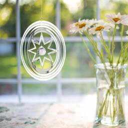 Woodstock Chimes Shimmers Reflective Ornamental Suncatcher in Silver - thumbnail 2
