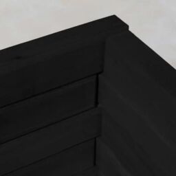 Woven Wood 1.8m Black Pine Raised Wooden Trough Planter - thumbnail 9