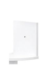 Living and Home 3-Tier Wooden Zigzag Floating Corner Shelves in White - thumbnail 4